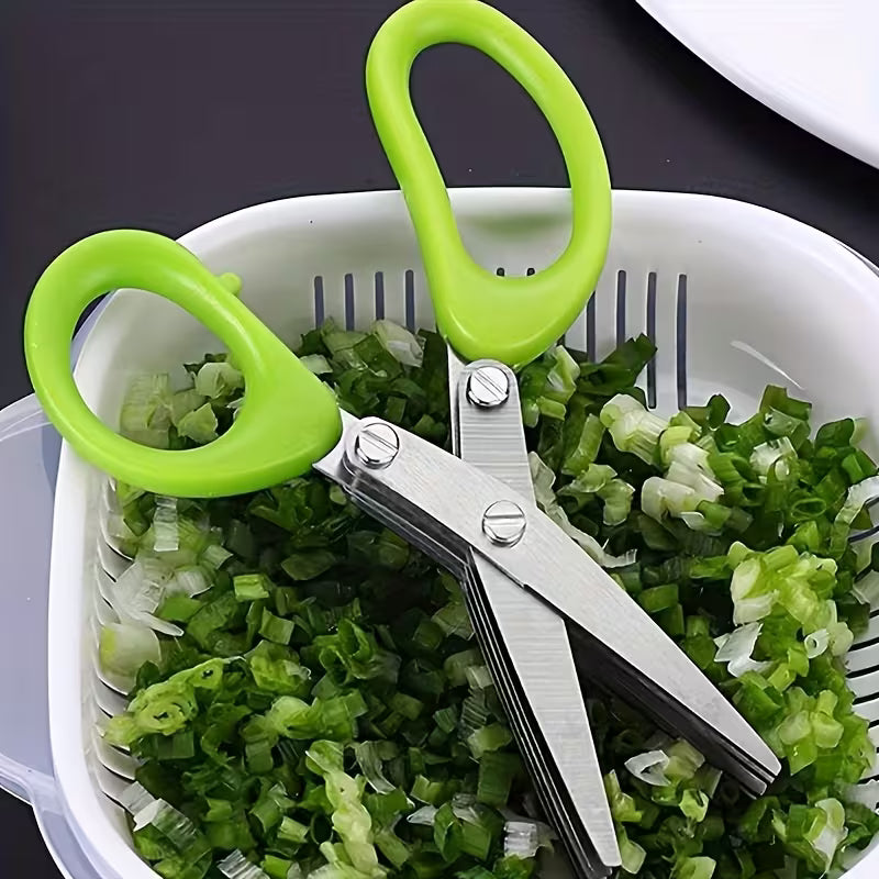 5-Layer Stainless Steel Kitchen Scissors Set