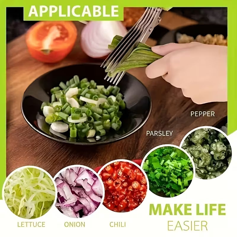 5-Layer Stainless Steel Kitchen Scissors Set