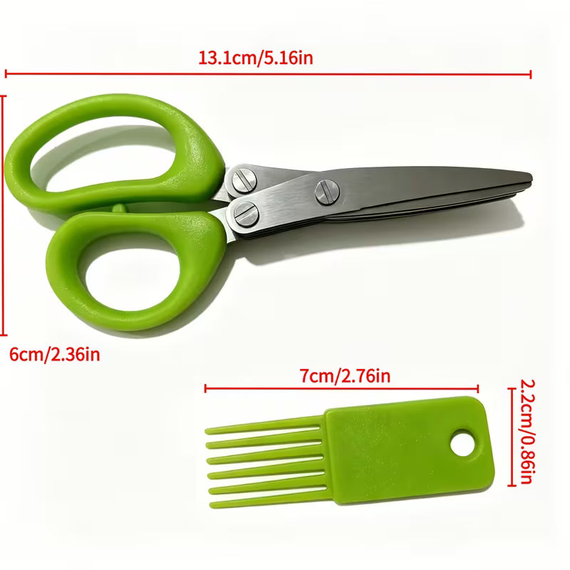 5-Layer Stainless Steel Kitchen Scissors Set