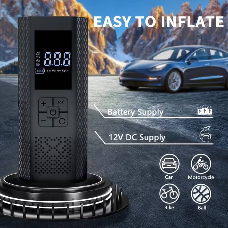 Portable Air Compressor with Tire Pressure Gauge | Uplift