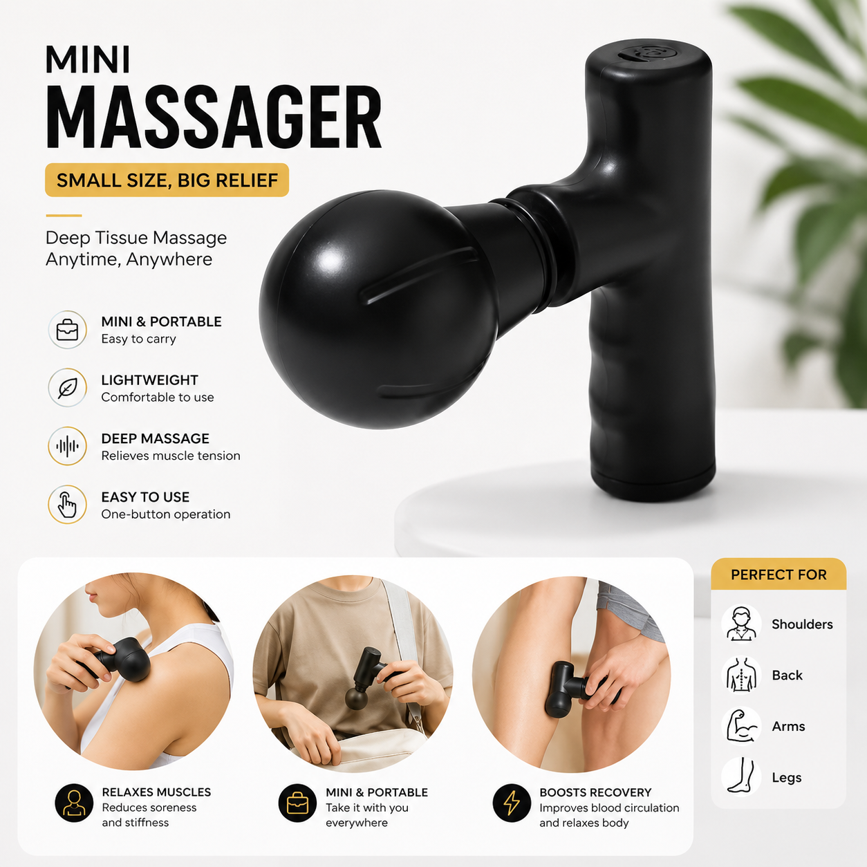 UPLIFT™ | MINI MASSAGER GUN