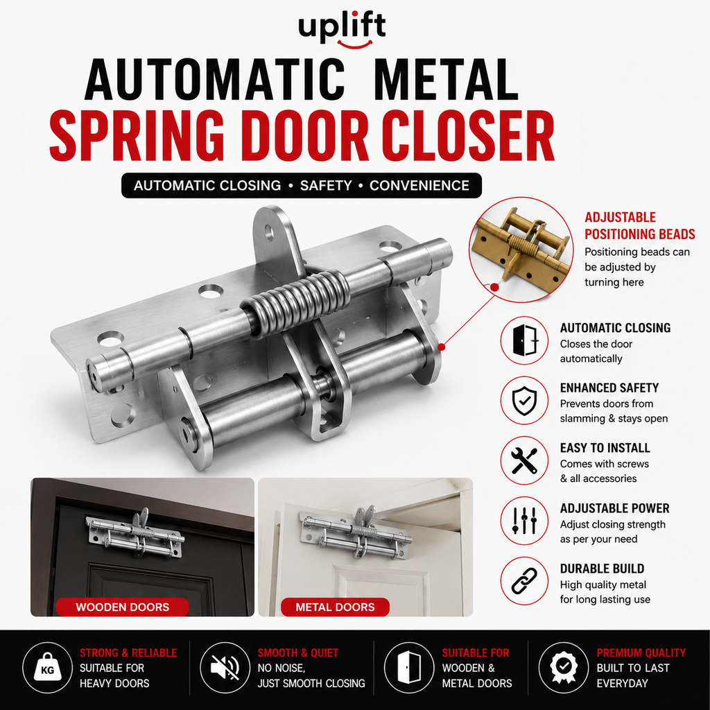 Automatic Metal Spring Door Closer with (Free Home Delivery) 😯