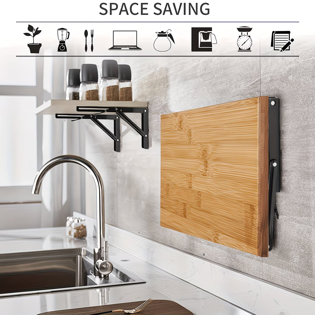 2-Piece Heavy-Duty Adjustable Folding Bracket