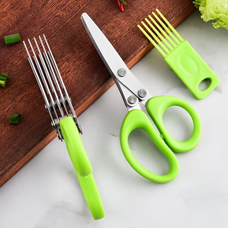 5-Layer Stainless Steel Kitchen Scissors Set